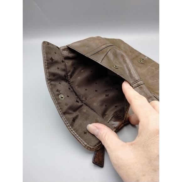 Fossil Long Live Vintage 1954 Wallet Lamb Hide Leather Brown Bi-fold Top Zip - Picture 5 of 8